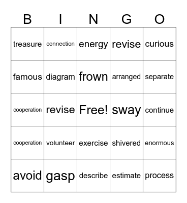 SK Lunch Bunch week 6 Bingo Card