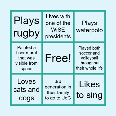 Match the Fun Fact with the Person! Bingo Card
