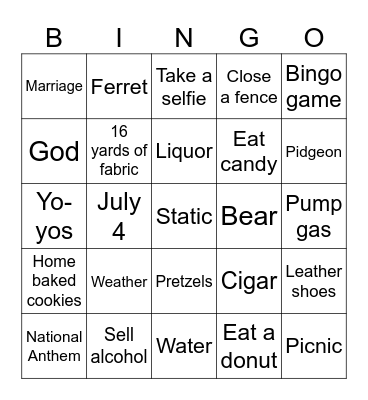 Strange State Laws 8 Bingo Card