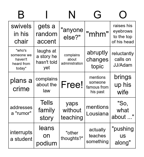 Kermit Bingo Card