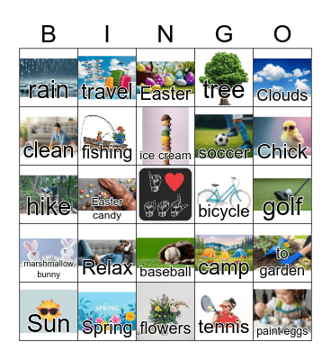 ASL Spring Break Bingo Card