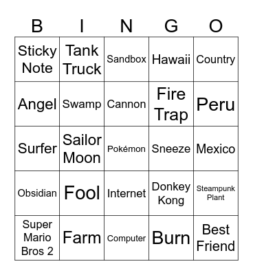 Infinitecraft bingo Card