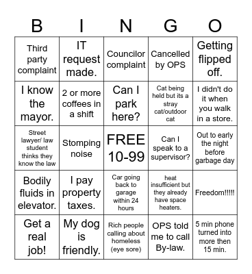BLEO BINGO! Bingo Card