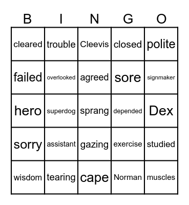 Ch. 19 & 20 Bingo Card