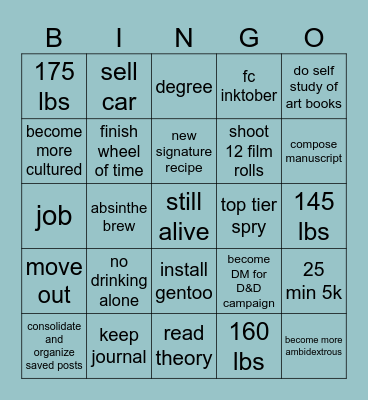 Michael 2024 Bingo Card