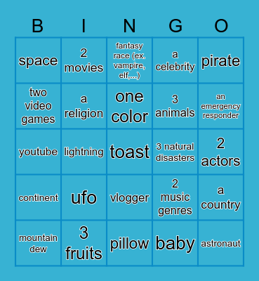 Infinite Craft Bingo Card