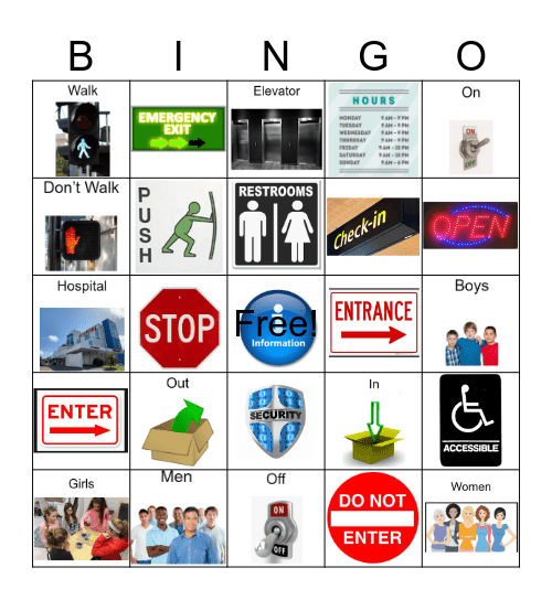 Community Access Bingo Card