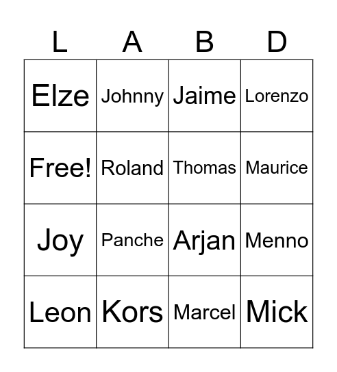 Easter bingo Card