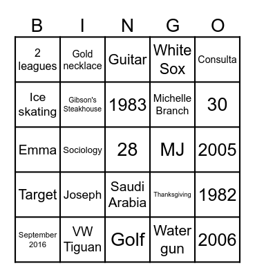 Happy Birthday, Ricky & RJ! Bingo Card
