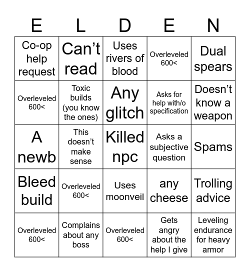 Community help with help of Bingo Card