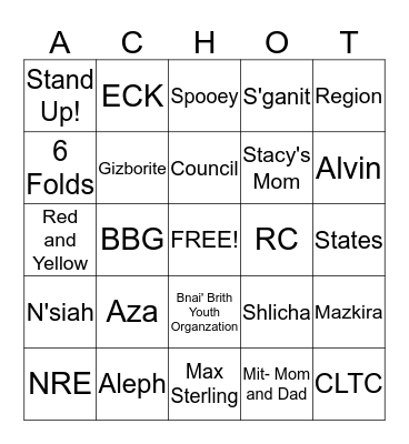 Achot Mit education Bingo Card