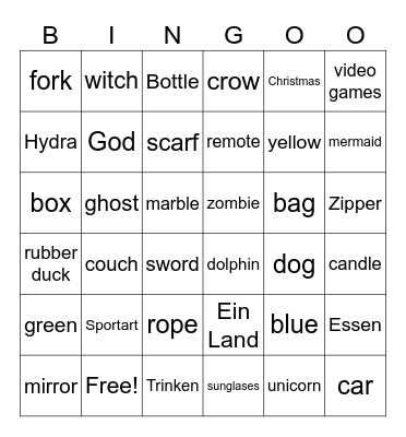 Infinite Craft for me Bingo Card