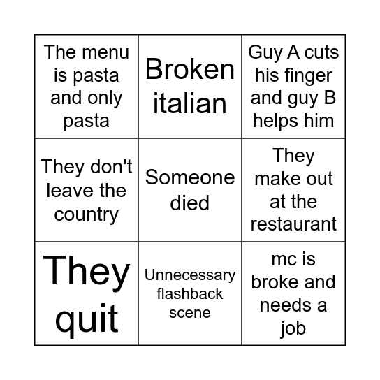 The Tasty Florida Bingo Card