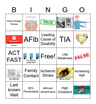 STROKE BINGO Card