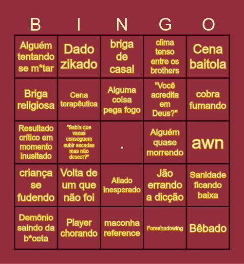 Retalhos 4 Bingo Card