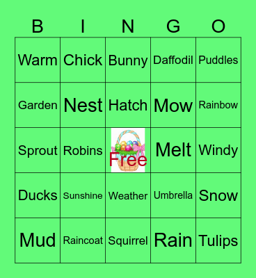 SPRINGO BINGO Card