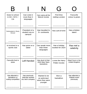 Palantir Launch Bingoo Bonanza Bingo Card