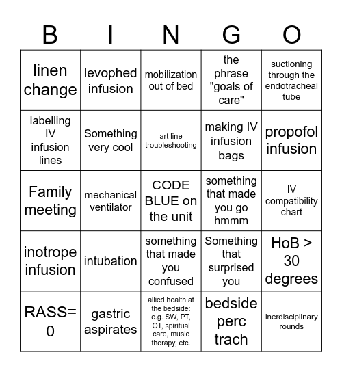 7220 BINGO Card