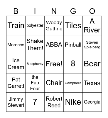 Trivia Bingo Card