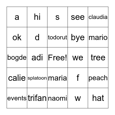 PRCYouth Bible Bingo Card