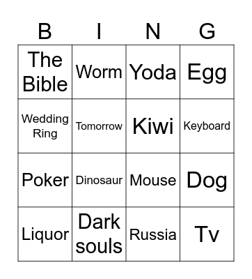 Infinite Craft table Bingo Card