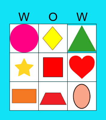 2-D Shapes Bingo Card