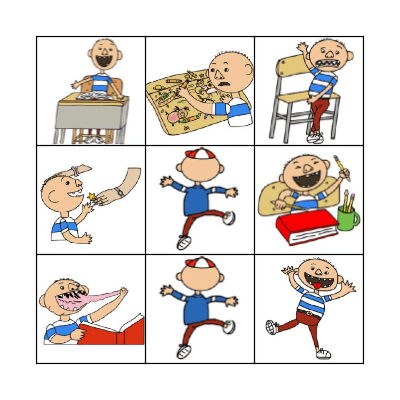 David goes to school Bingo Card