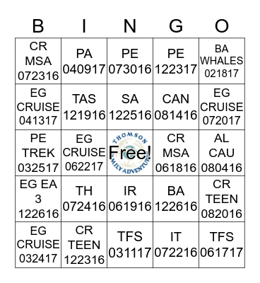 TFA SALES BINGO Card