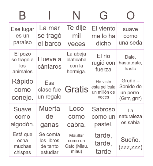 Lotería Musaikina  -  Figuras Retóricas Bingo Card