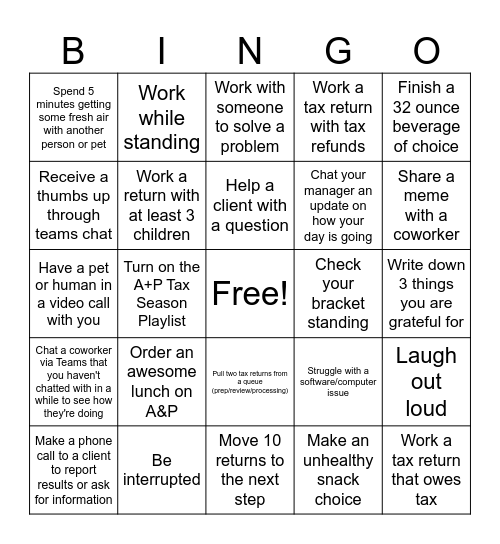 2024 Madness Bingo Card