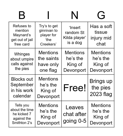 Group Chat Bingo with Dela Bingo Card