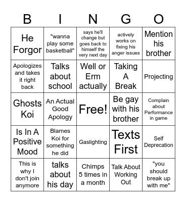 Bingo Card