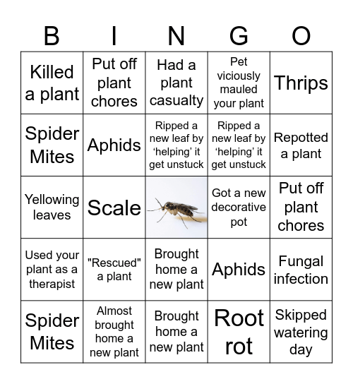 Houseplant Parent Bingo Card