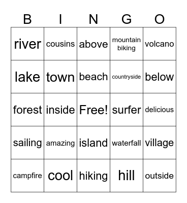 Academy Stars 4 unit 1 Bingo Card