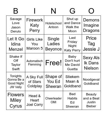 Maud's party Bingo Card