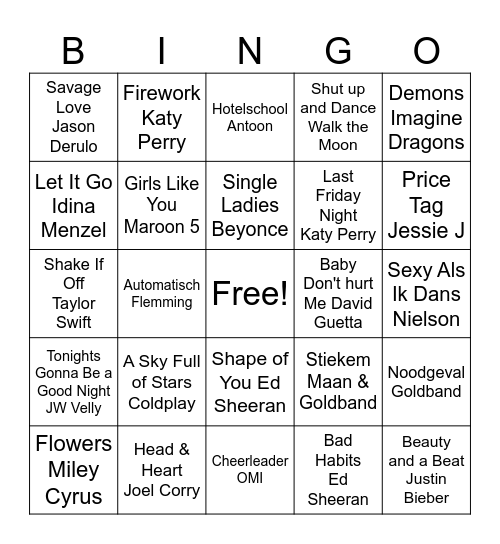 Maud's party Bingo Card