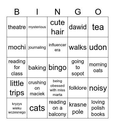 ola bingo Card