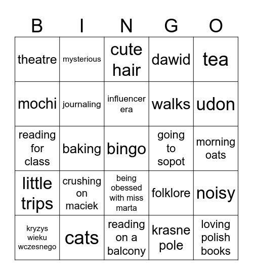 ola bingo Card