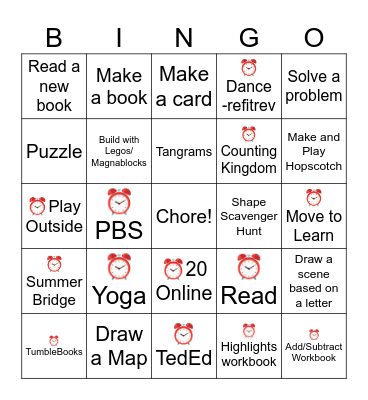 Summer Bingo Card