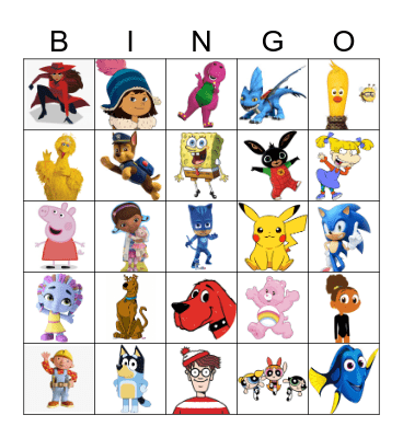 CHARACTERS Bingo Card