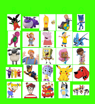 CHARACTERS Bingo Card