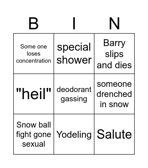 Germany Bingo Card