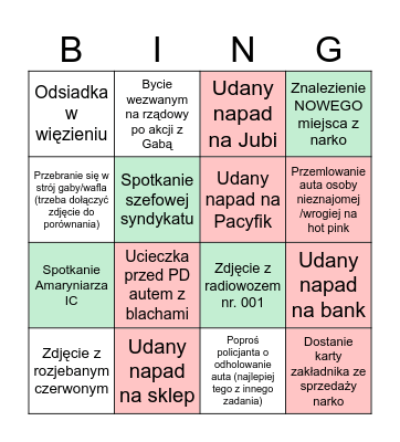 Bingo LSU Bingo Card