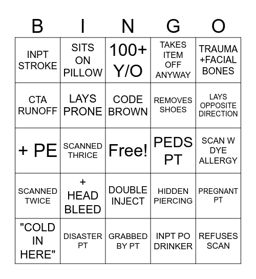 CT BINGO Card