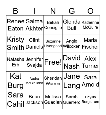 Summer Conference Bingo Card