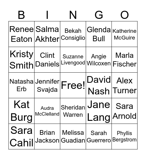 Summer Conference Bingo Card