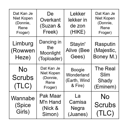NKJB Bingo Card