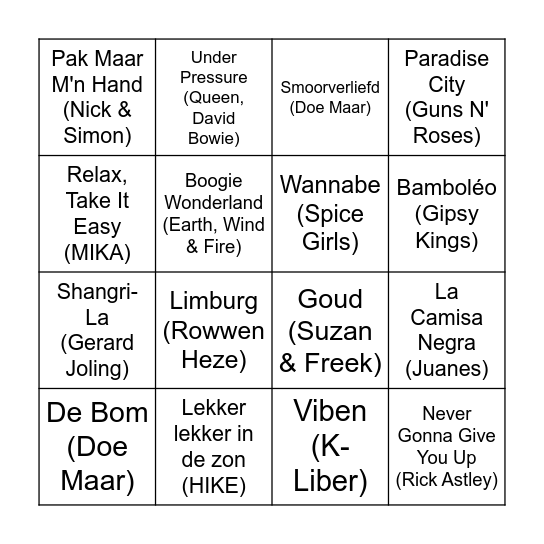 NKJB Bingo Card