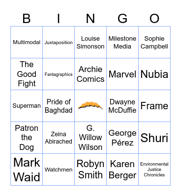 COMIC BOOK Bingo Card