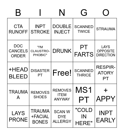 CT BINGO Card